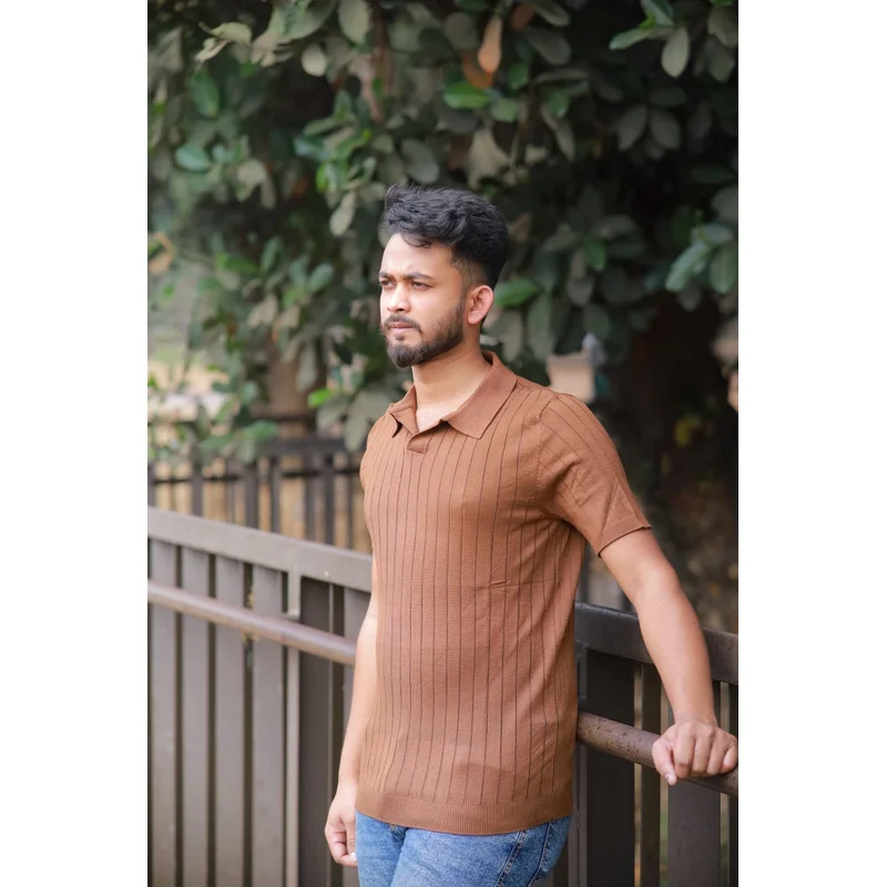 Premium Knitted Old Money Polo-biscuit